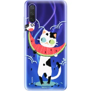 Pouzdro na mobilní telefon Odolné silikonové pouzdro iSaprio - Cat with melon - Xiaomi Mi 9 Lite