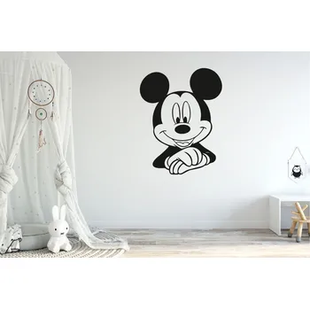 Samolepící dekorace Lepy.cz Samolepka na zeď Mickey Mouse Velikost (šířka x výška): 35x45cm, Barevná varianta: Tmavě modrá