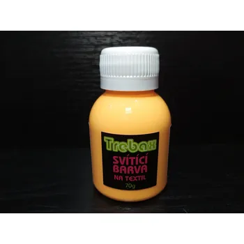 Speciální výtvarná barva Svítící barva na textil - oranžová 70g