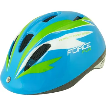 Cyklistická přilba Force Fun Stripes modrá/zelená/bílá