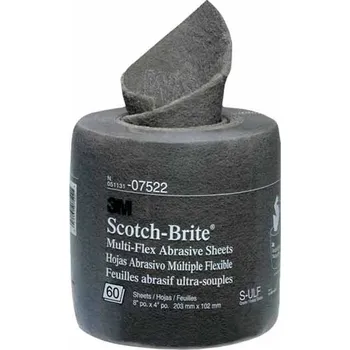 Brusný kotouč 3M Scotch-Brite Role Multi-Flex šedý S ULF 102x203mm, perforováno na archy