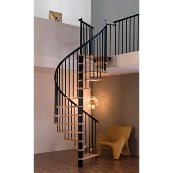 Točité schody Minka Spiral Effect, modulové schody, nášlapy buk masiv, konstrukce černá nebo šedá