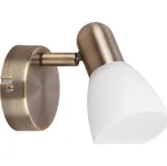 Rabalux 6306 SOMA - Nástěnné bronzové svítidlo s naklápěcím stínidlem, 1x E14 (Nástěnná bodovka se skleněným stínidlem, bez vypínače)
