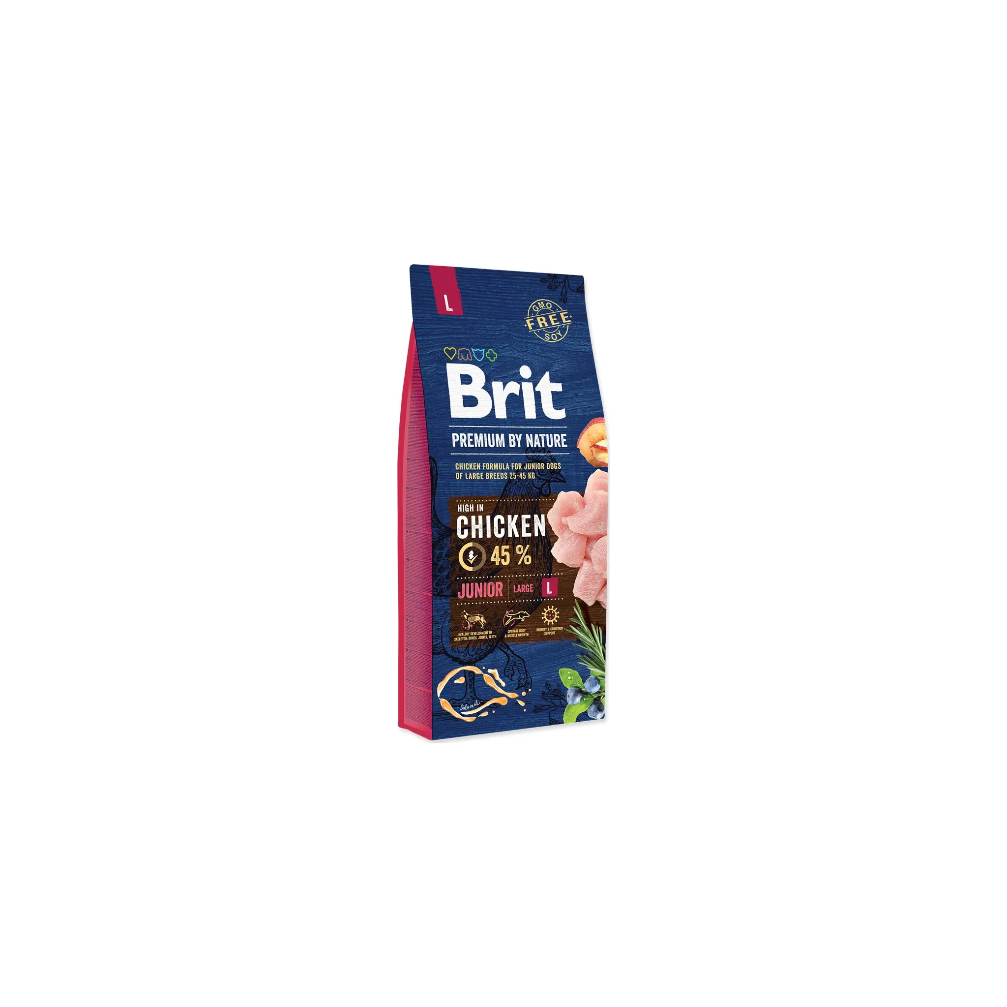 Fotografie 1 - Krmivo pro psa Brit Premium by Nature Junior L Chicken 15 kg