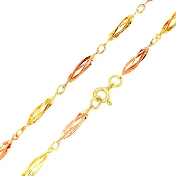 Řetízek Zlatý řetízek Ovísek 55 cm