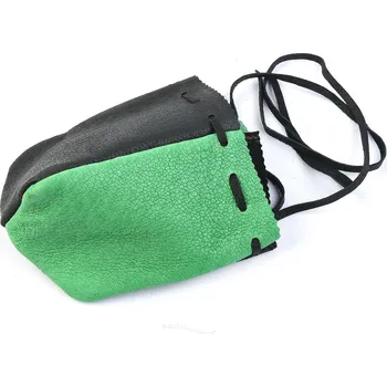 Měšec z kůže zeleno-černý