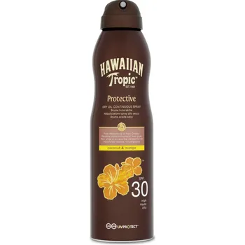 Přípravek na opalování Hawaiian Tropic Protective Dry Spray Oil suchý olej na opalování SPF 30 177 ml