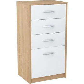 Ložnice Casarredo Komoda AGNES/HIT 4S dub sonoma/bílá