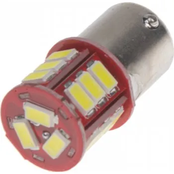 Autožárovka LED BA15s bílá, 12-24V, 18LED/5730SMD