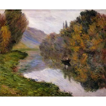 Plakát Plakát, Obraz - Boat on the Seine near Jeufosse,, Monet, Claude