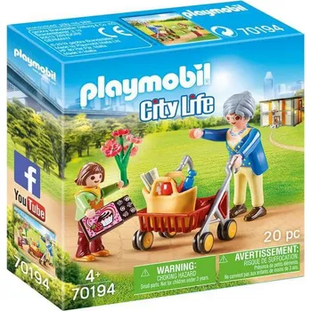 Stavebnice Playmobil Playmobil 70194 Babička s chodítkem