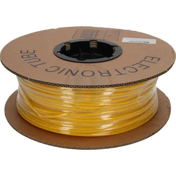 Označovací oválná PVC bužírka, průměr 2,0-2,8mm, průřez 0,75-1,0mm, žlutá, 100m