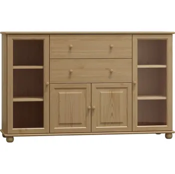 Komoda Max-i Komoda ze dřeva SILVERTSEN NORE Zvolte variantu:: Hloubka: 42 cm, Povrchová úprava: netransparentní barva bílá, Výška: 80 cm, Šířka: 140 cm