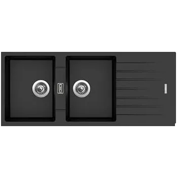 Granitový dřez Sinks kuchyňský dřez PERFECTO 1160 DUO Metalblack
