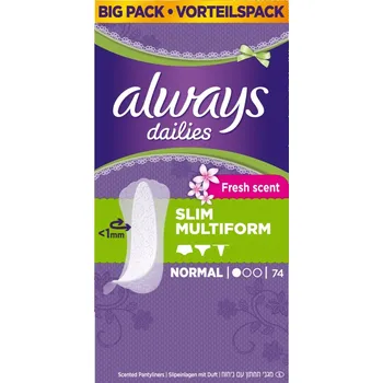 Menstruační vložka Always Dailies Flexistyle Slim Intimky Long Plus Fresh 74 ks