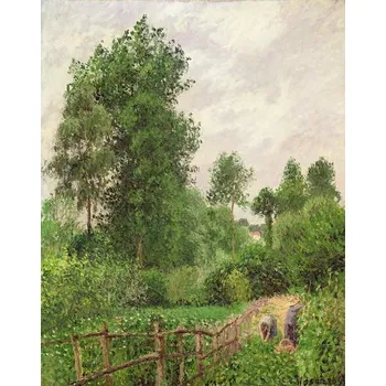 Plakát Plakát, Obraz - Paysage, temps gris a Eragny, 1899, Camille Pissarro