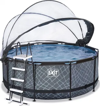 Bazén Exit Toys Bazén s krytem kámen 3,6 x 1,22 m + písková filtrace, schůdky