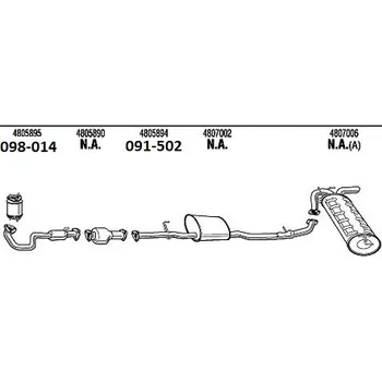 Katalyzátor katalyzátor druhý Bosal 091-502