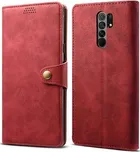 Lenuo Leather pro Xiaomi Redmi 9 červené