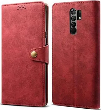 Pouzdro na mobilní telefon Lenuo Leather pro Xiaomi Redmi 9 červené