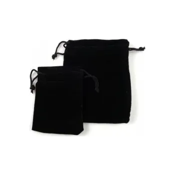 Dárková krabička Sametový pytlík černý velký
