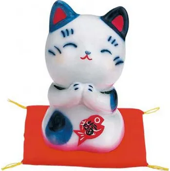 Japonská kočka štěstí Maneki Neko Onegai 6cm