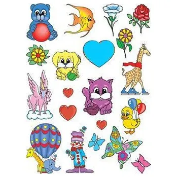 Odstranitelné tetování Veselá zvířátka - sada tetovaček 1