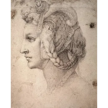 Plakát Plakát, Obraz - Study of Head, Michelangelo Buonarroti