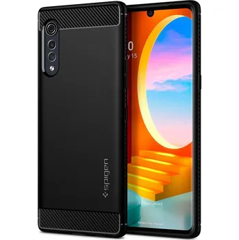 Pouzdro na mobilní telefon Spigen Rugged Armor pro LG Velvet černé