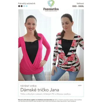 Nit Tištěný střih Dámské tričko Jana vel. XXS-XXXL