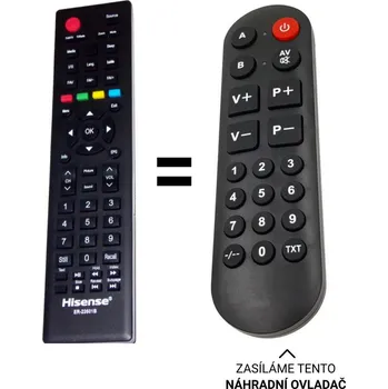 Hisense ER-22601B náhradní dálkový ovladač pro seniory