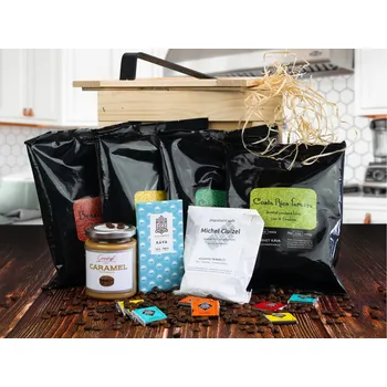 Dárkový potravinový koš Dárková bedna pro kafaře