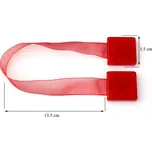 Dekorační ozdobná spona na záclony a závěsy s magnetem SAMY červená, 3,5x3,5 cm Mybesthome cena za 2 ks v balení Cena za 2 kusy v balení