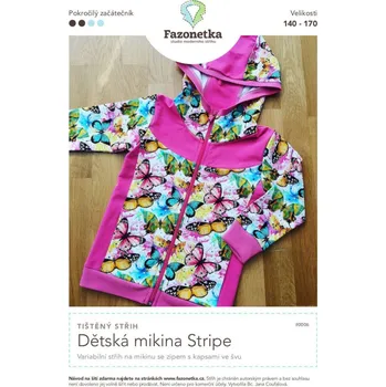 Nit Tištěný střih Mikina Stripe vel. 140-170