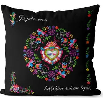 Dekorativní polštářek Polštář Jsi jako víno (Velikost: 40 x 40 cm)