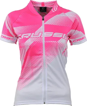 cyklistický dres CRUSSIS CSW-048 bílý/růžový