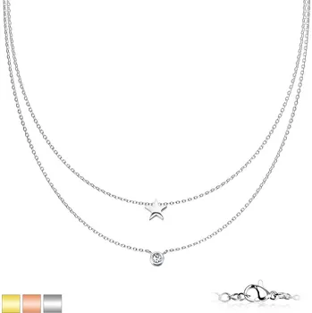 Náhrdelník Dvojitý ocelový náhrdelník SNP-1513