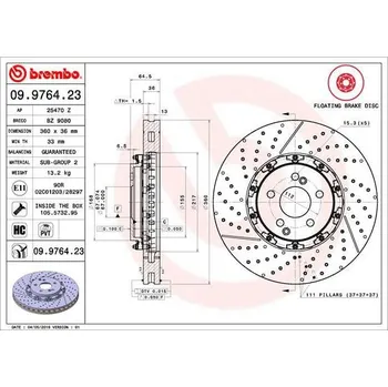 Brzdový kotouč Brembo 09.9764.23