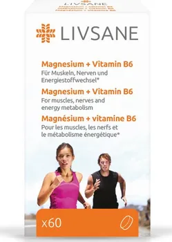 Livsane Hořčík 187,5 mg + Vitamin B6 1,4 mg 60 tbl.