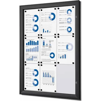 Kancelářský nábytek Jansen Display Vnitřní uzamykatelná vitrína základní 9xA4, černá Množství: Od 5 ks