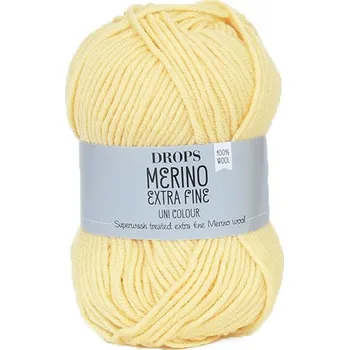 Příze Příze DROPS Merino Extra Fine uni color 24 - světlá žlutá