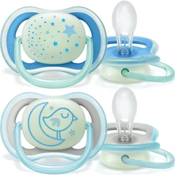 Philips Avent Ultra Air noční svítící 2 ks 6-18 m dudlíky Philips Avent Ultra Air noční svítící 2 ks 6-18 m