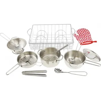 Dětská kuchyňka Dětská sada na vaření z nerezové oceli