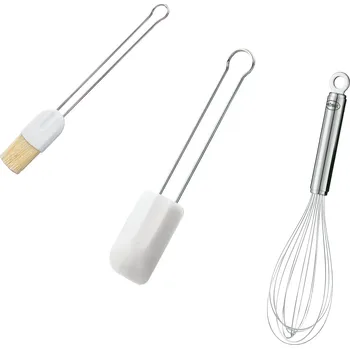 Šlehací metla Sada na pečení 3ks, štětec, stěrka a metla PROFI, RÖSLE