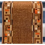 Associated Weavers - Belgie Koberec běhoun Bombay 44 - hnědý - 1m