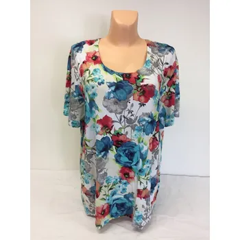 Dámská tunika Halenka MODROLA xxxl, Barva Modrá, Velikost XXXL 54, Materiál 96% Viskoza 4% Lycra