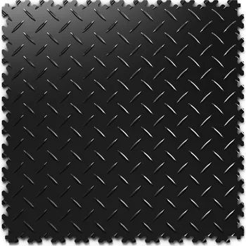 Umělý povrch PVC dlažba Mosolut Machine Industrial, 7mm, Diamant, Černá