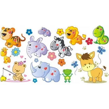Samolepící dekorace Samolepka na zeď Mazlíčci Zvířátka 5 - L