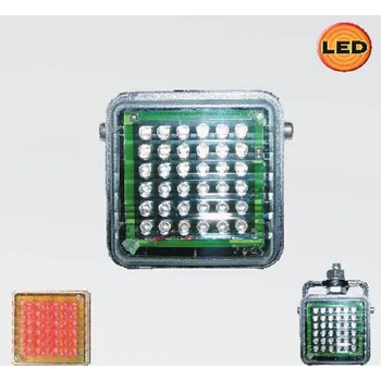 Maják Světlo výstražné LED 72 x 72 mm červené