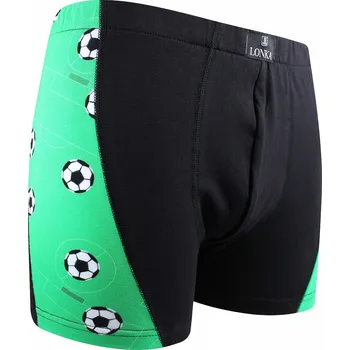 Pánská móda KAMIL image pánské elastické boxerky - FOTBAL černá XL